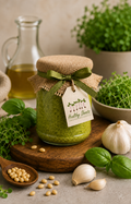 Sunflower Microgreen Pesto Sauce