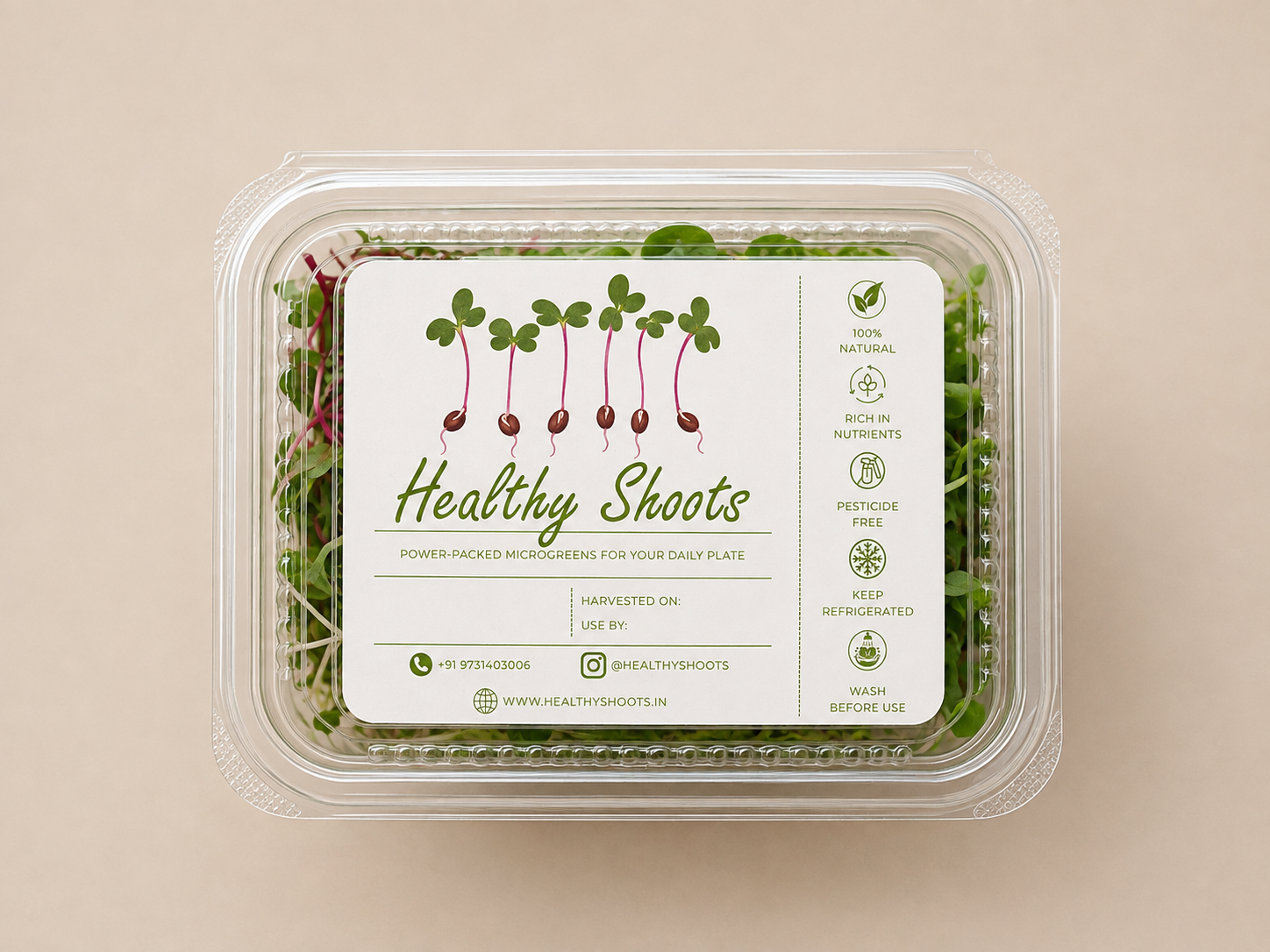 Healthy Mix microgreens combo - with Healthy Shoots label