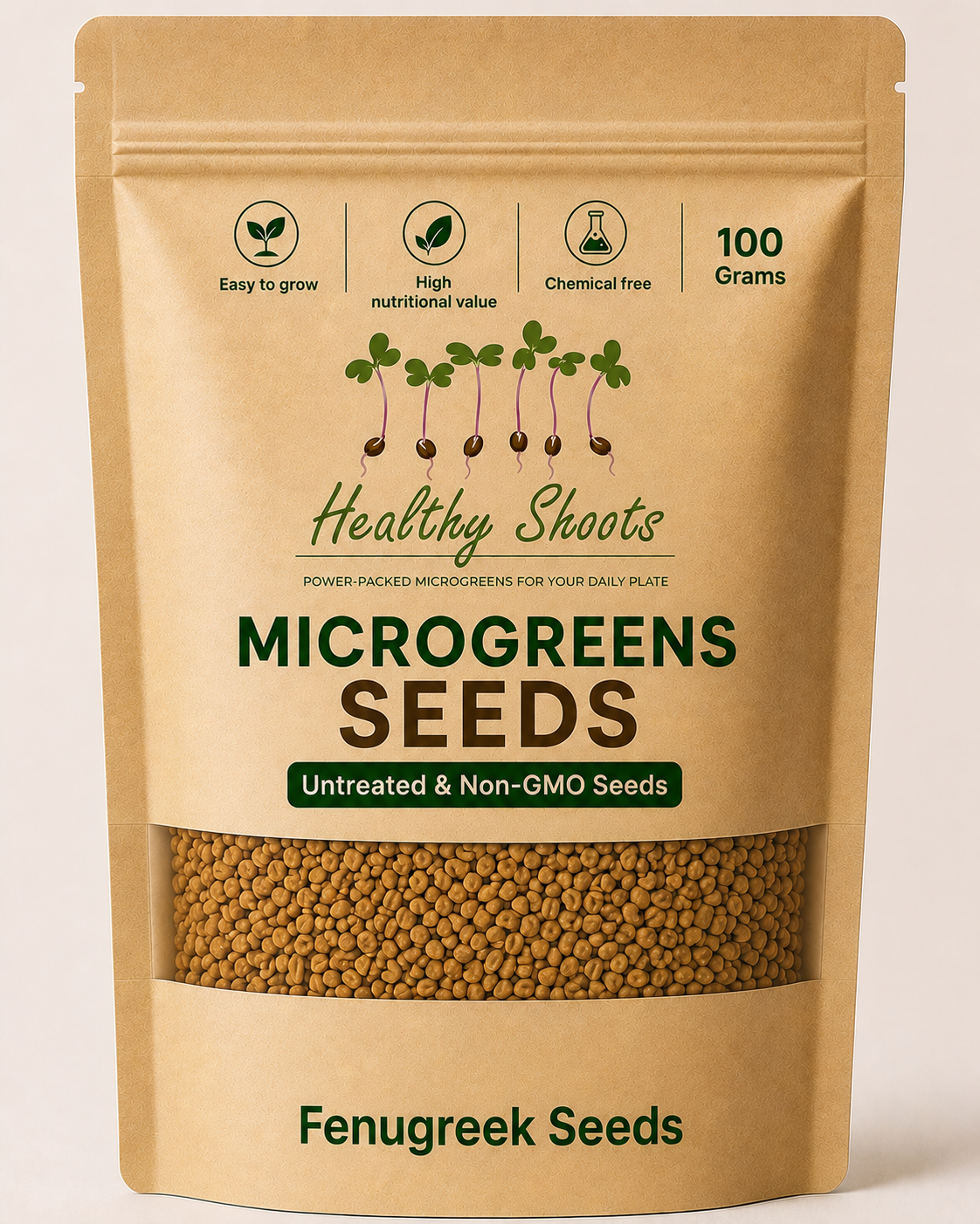 Fenugreek Seeds Microgreens 100g by Healthy Shoots