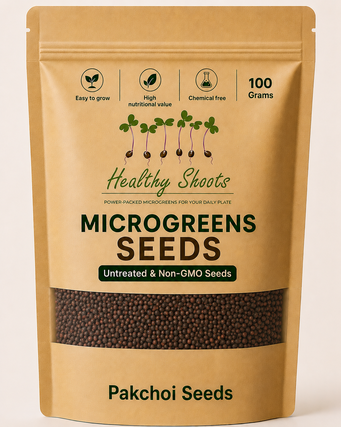 Pakchoi Seeds Microgreens 100g by Healthy Shoots