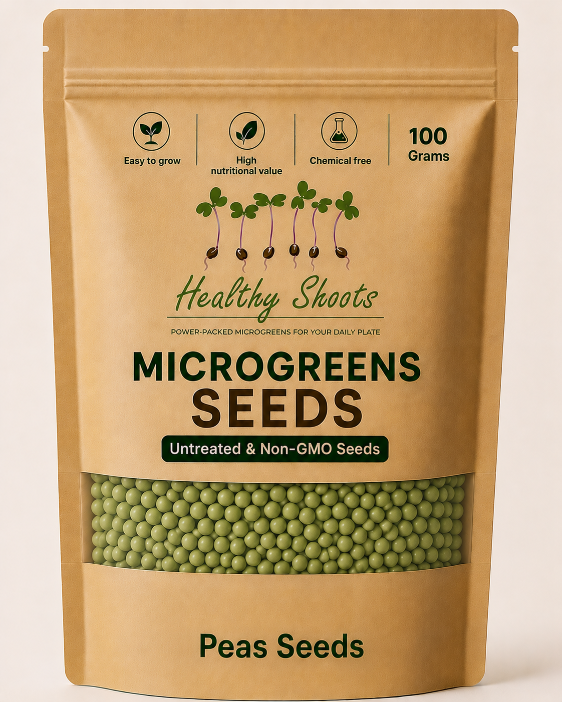 Peas Seeds Microgreens 100g by Healthy Shoots