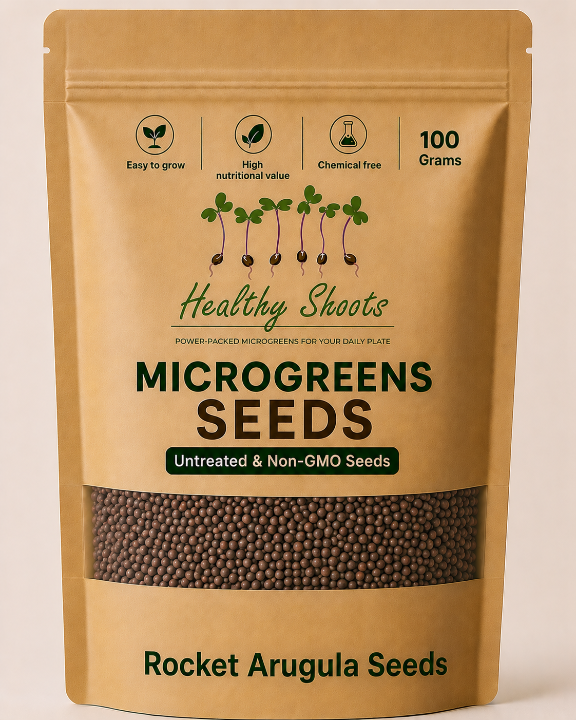 Rocket Arugula Seeds Microgreens 100g by Healthy Shoots